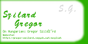 szilard gregor business card